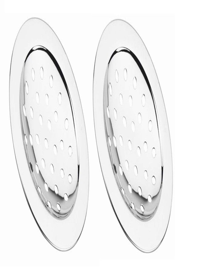 NEW WARE (Pack of 2) Round 5 Inch Stainless Steel Bathroom Jali/Trap | Chrome Finish Water Drain Grating | Rust-Resistant Floor Drain Cover